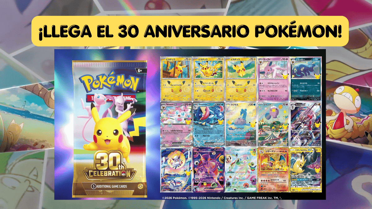 cartas pokemon 30 aniversario