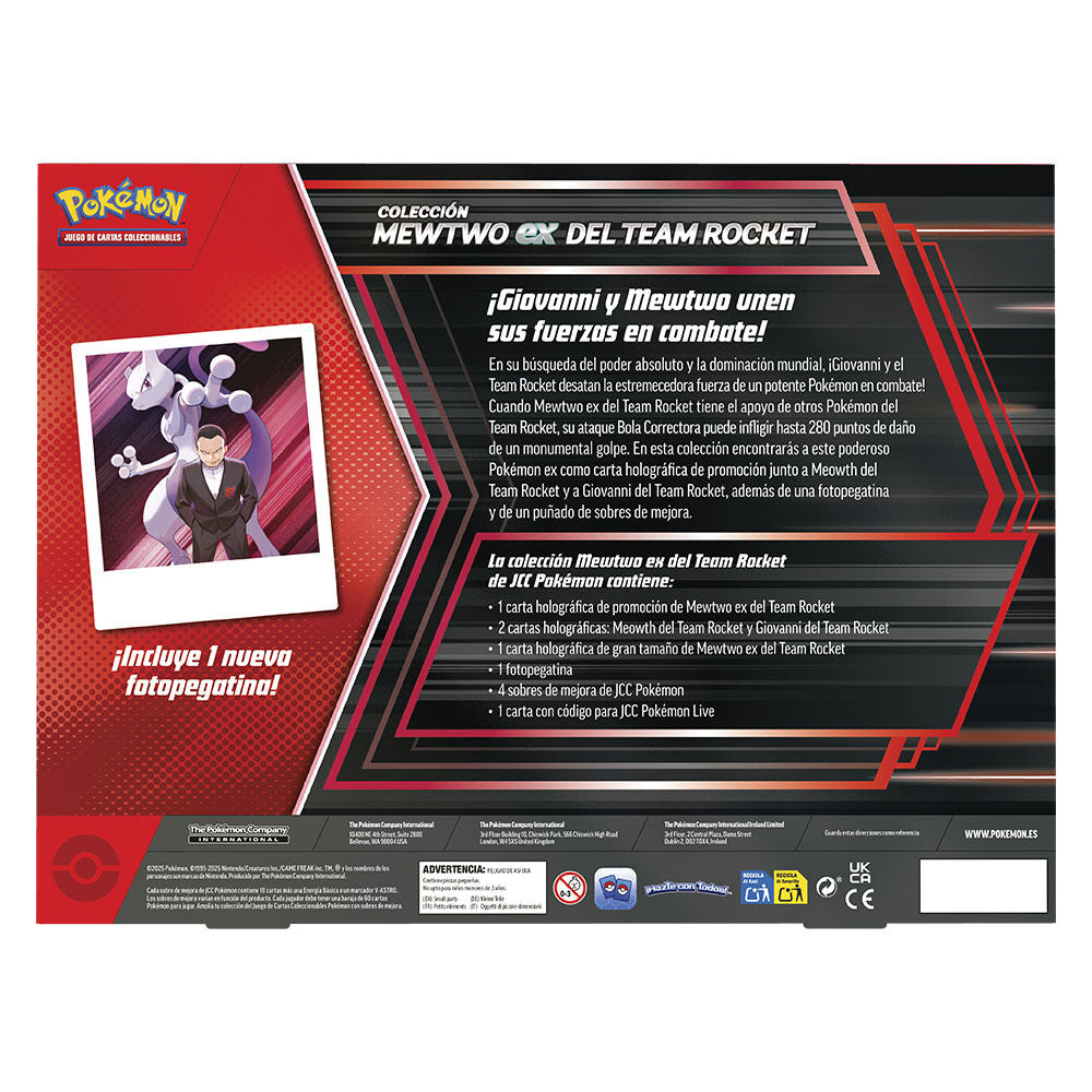 Blister juego cartas coleccionables Mewtwo ex del Team Rocket español   Pokémon TCG