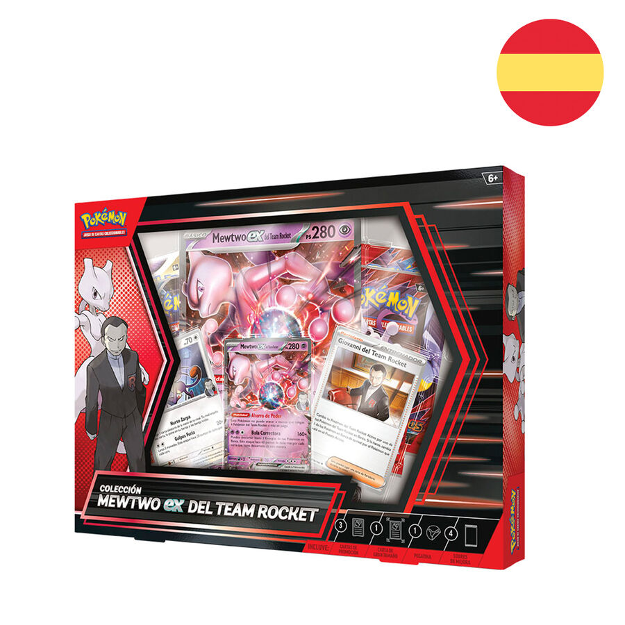 Blister juego cartas coleccionables Mewtwo ex del Team Rocket español   Pokémon TCG