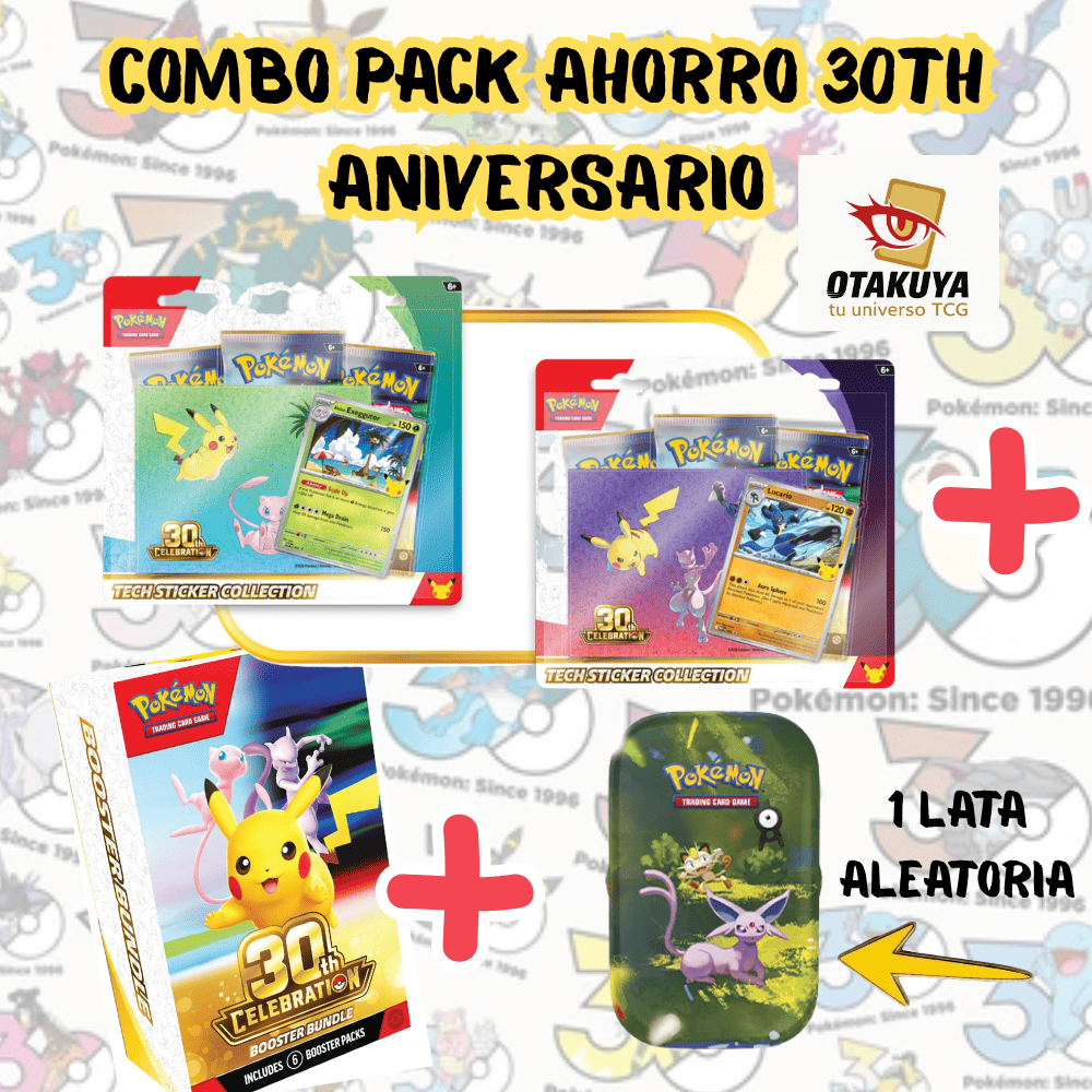 COMBO PACK AHORRO 30TH ANIVERSARIO POKÉMON OTAKUYA