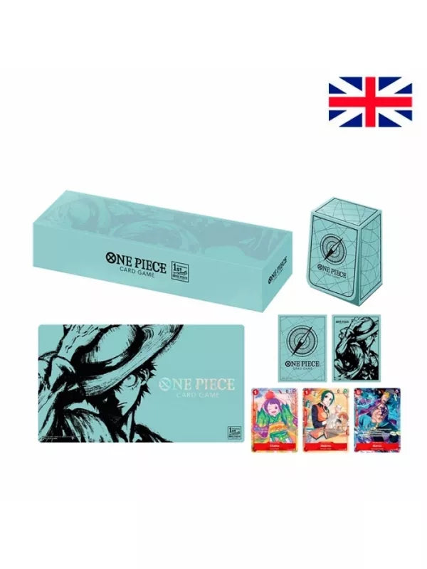 Pack Tapete y caja de mazo ONE PIECE CARD GAME Japanese 1st Anniversary Set Inglés - One Piece Card Game   One piece Card Game