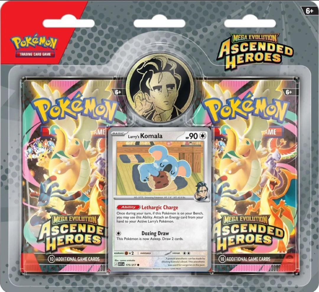 Blister 2 sobres Cartas Coleccionables Ascended Héroes Pokemon Inglés