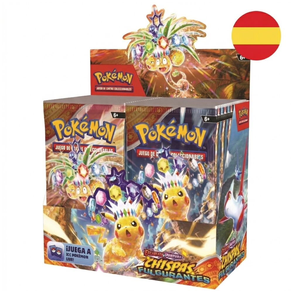 Sobre cartas Chispas Fulgurantes Pokemon español