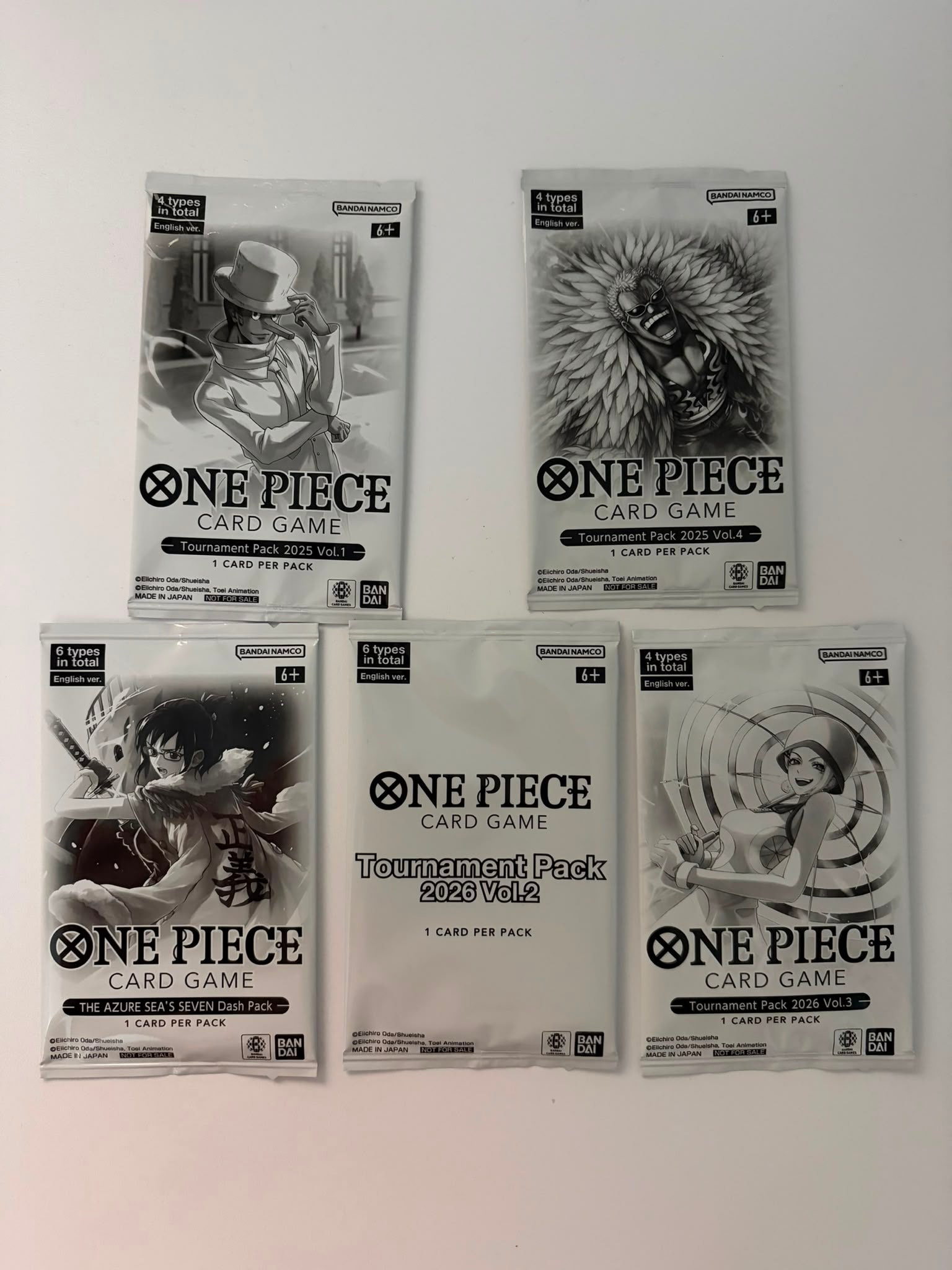 5 Sobres Promo One Piece Inglés