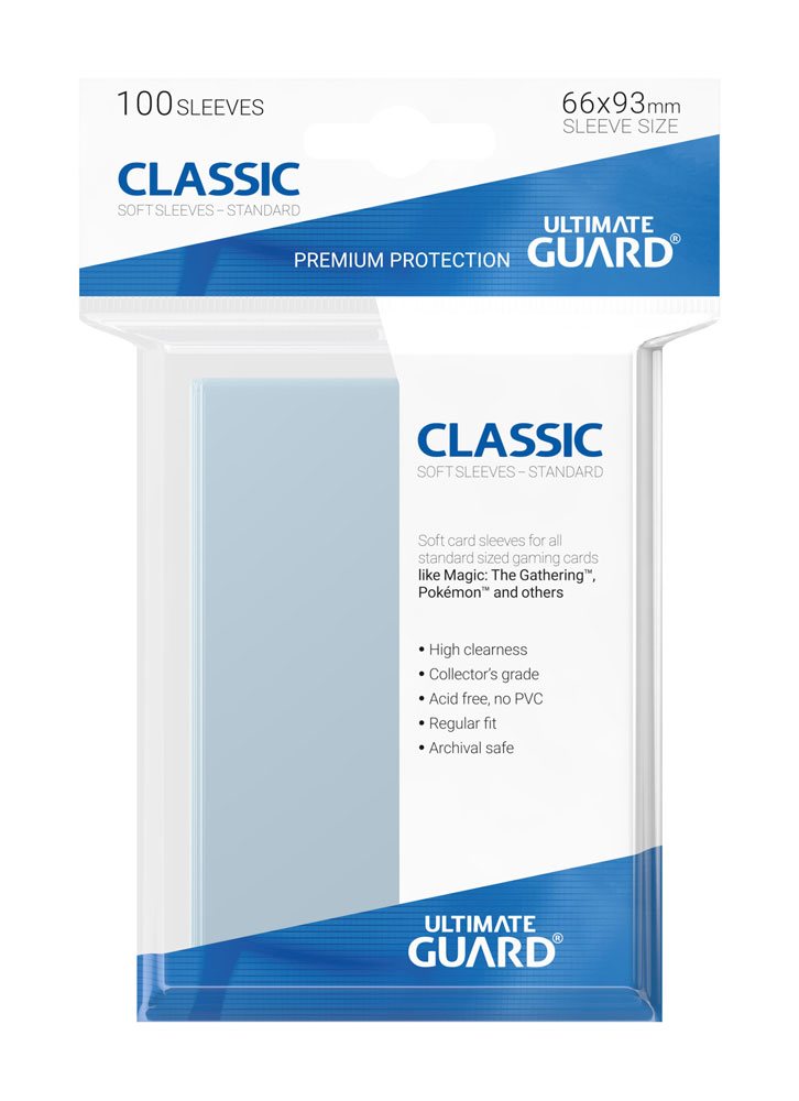 Ultimate Guard Classic Soft Sleeves Fundas de Cartas Tamaño Estándar Transparente (100)